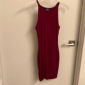 Maroon mini dress sleeveless
